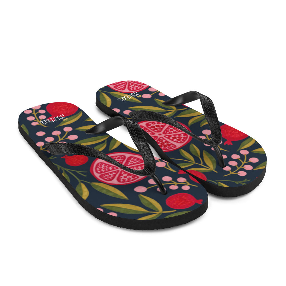 Pomegranate Flip-Flops