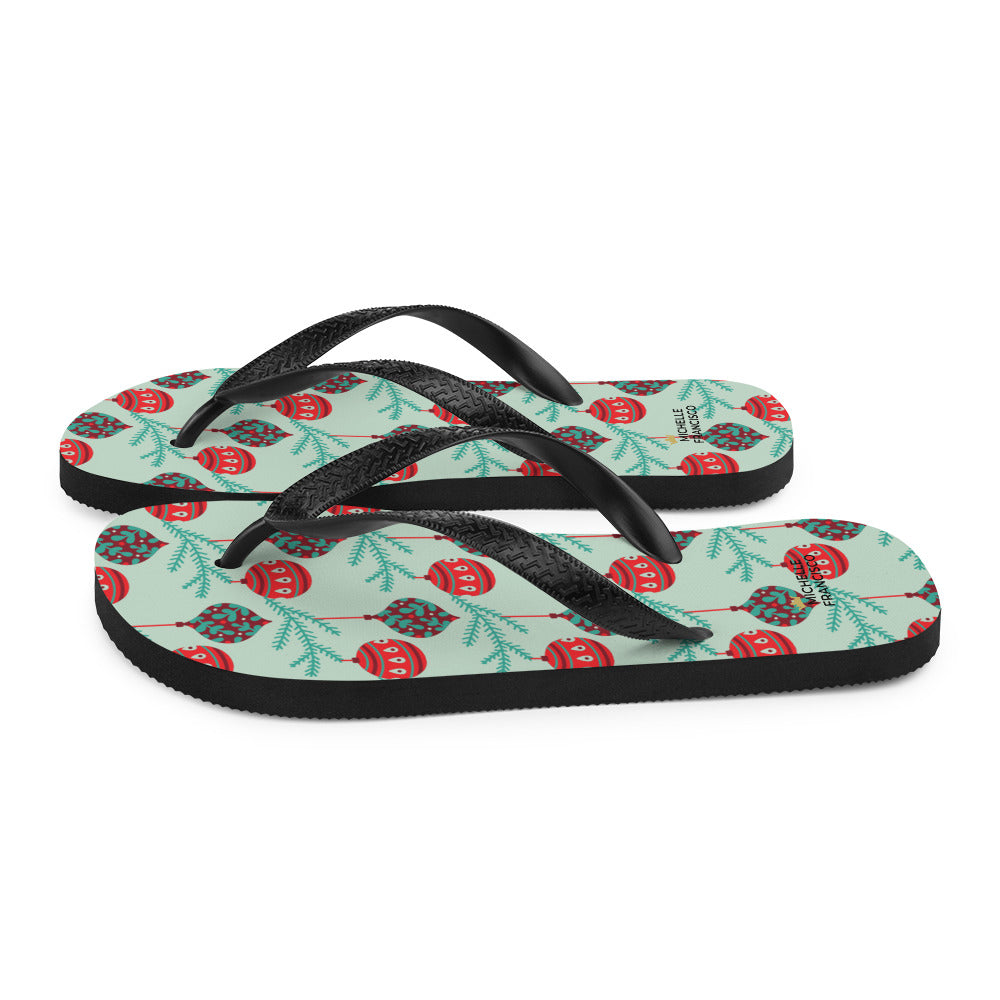 Edgewater Christmas Tree Branch with Ornaments Flip-Flops