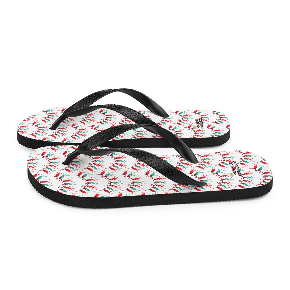 Christmas Lights Flip-Flops