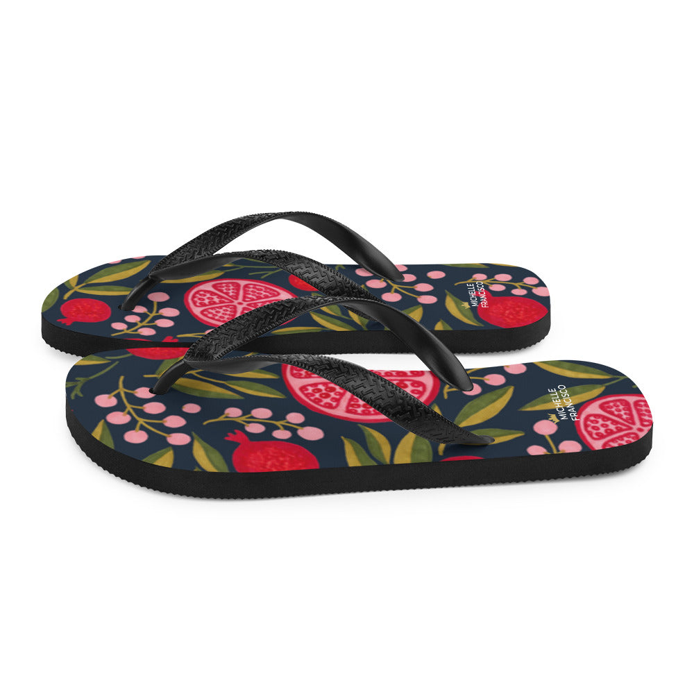 Pomegranate Flip-Flops