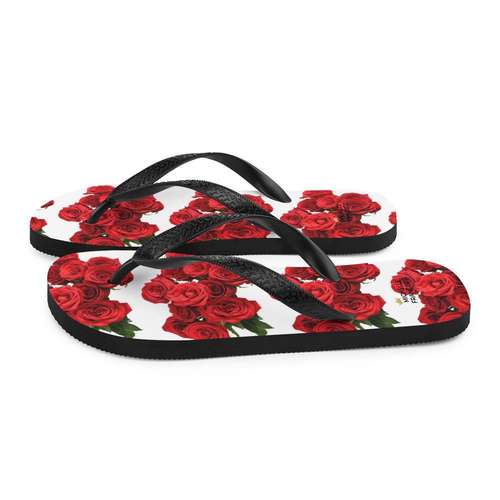 Red Roses Flip-Flops