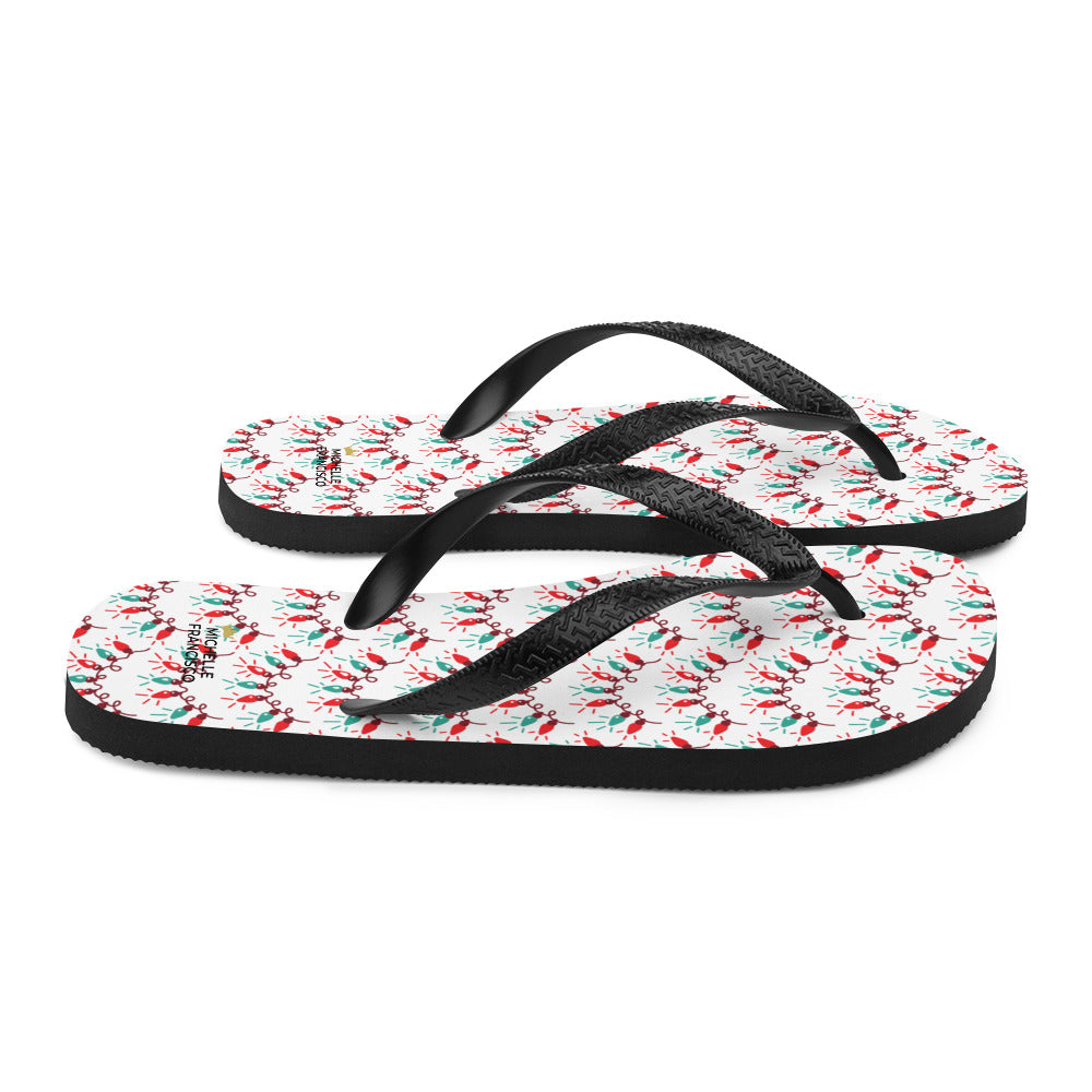 Christmas Lights Flip-Flops
