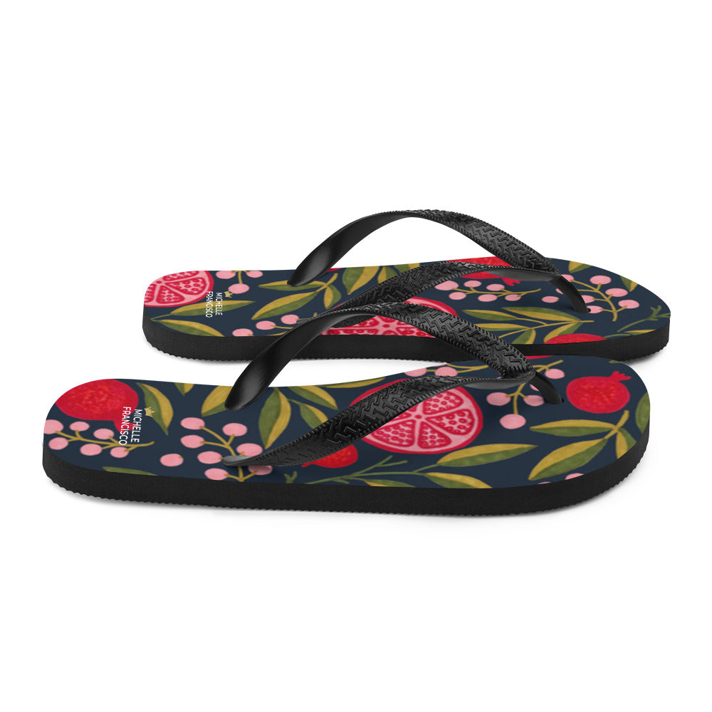 Pomegranate Flip-Flops