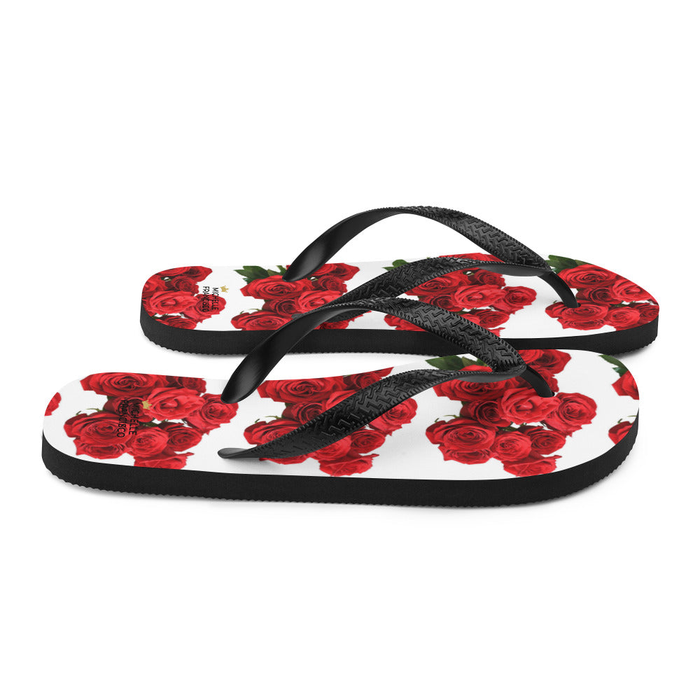 Red Roses Flip-Flops