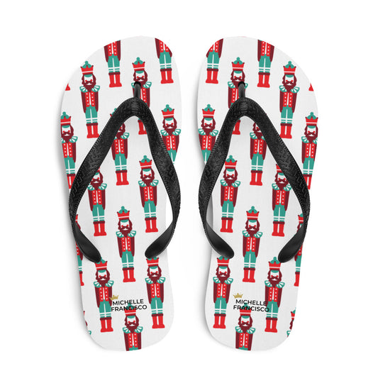 White Nutcracker Flip-Flops - Michelle Francisco