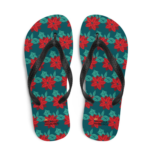 Christmas Flower Flip-Flops - Michelle Francisco