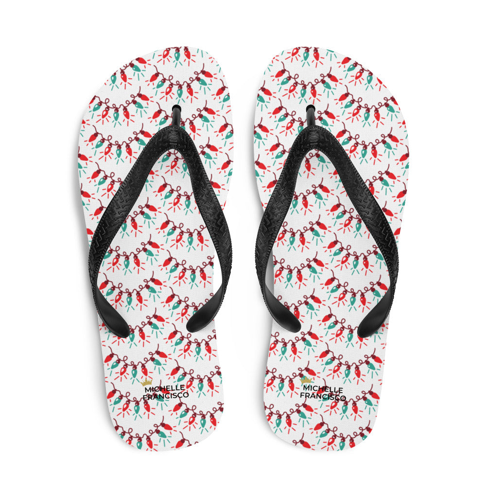 Christmas Lights Flip-Flops