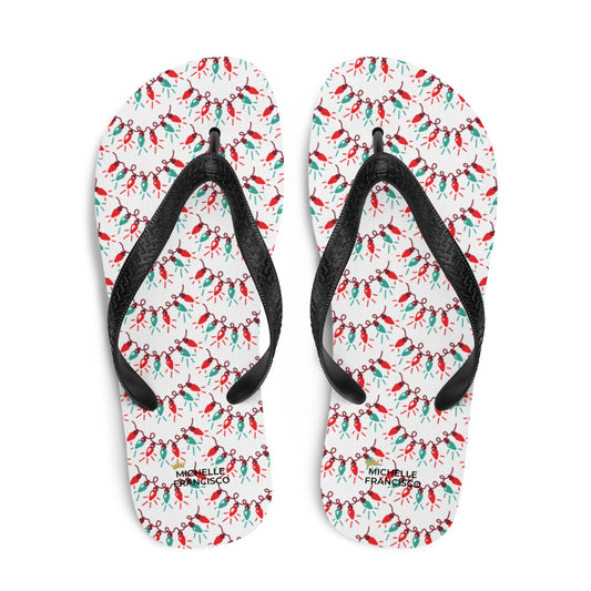 Christmas Lights Flip-Flops - Michelle Francisco
