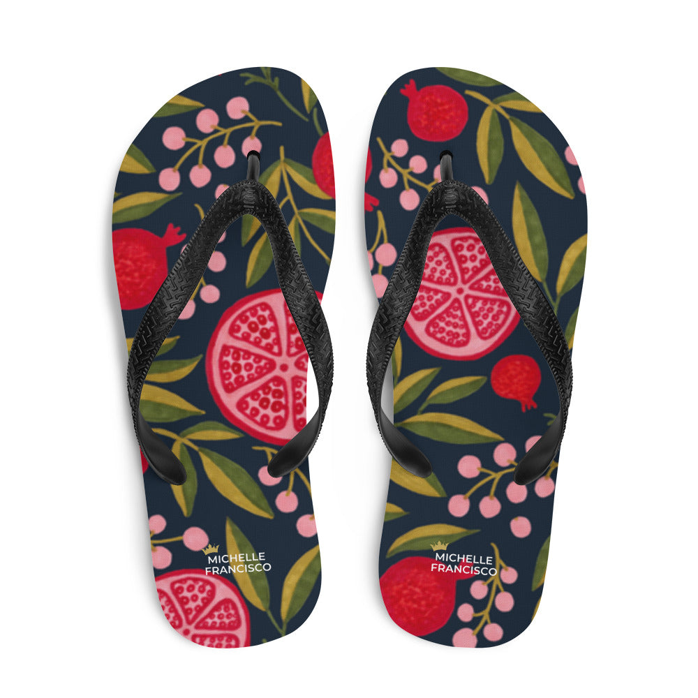 Pomegranate Flip-Flops