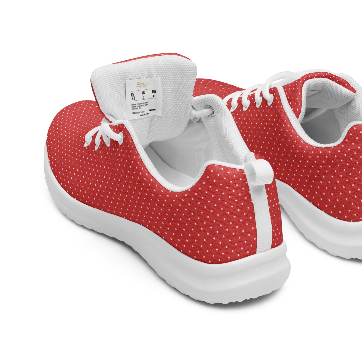 Women’s Red Polka Athletic Shoes