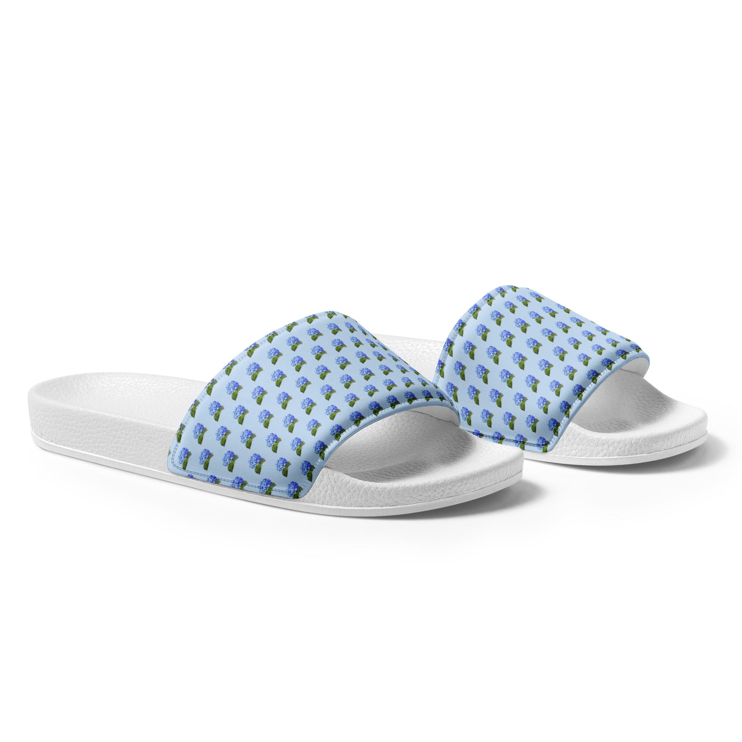 Women's Blue Blooming Slides - Michelle Francisco