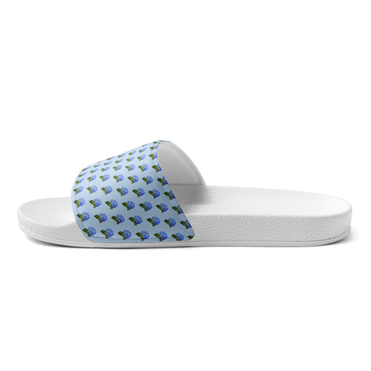 Women's Blue Blooming Slides - Michelle Francisco