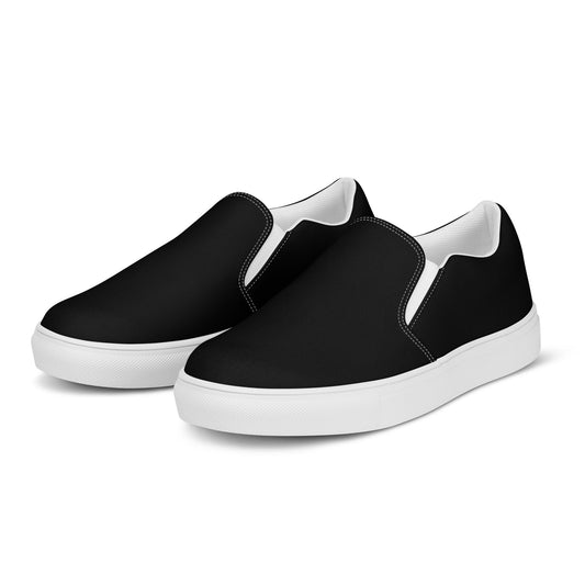 Women’s Black Slip-on Canvas Shoes - Michelle Francisco