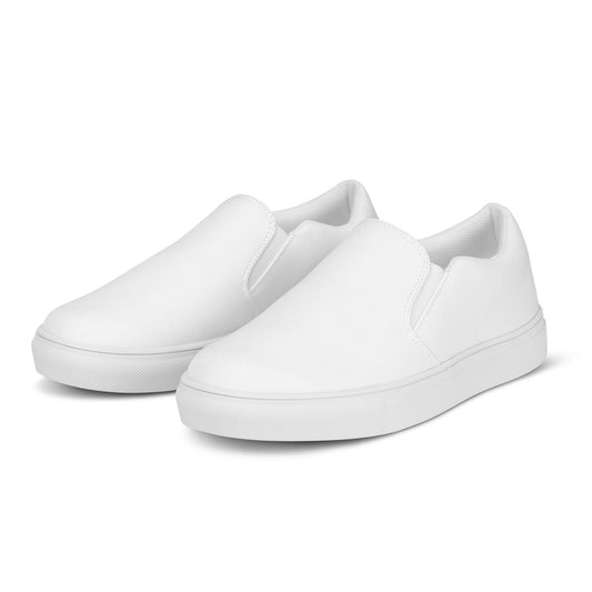 Women’s White Slip-on Canvas Shoes - Michelle Francisco