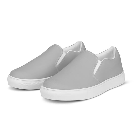 Women’s Silver Slip-on Canvas Shoes - Michelle Francisco