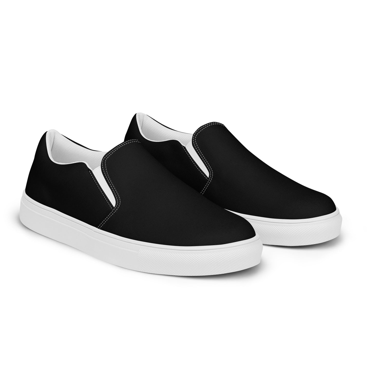 Women’s Black Slip-on Canvas Shoes - Michelle Francisco