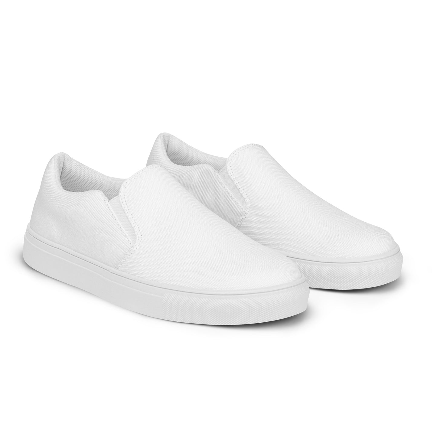 Women’s White Slip-on Canvas Shoes - Michelle Francisco