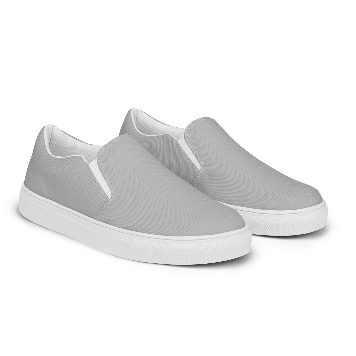 Women’s Silver Slip-on Canvas Shoes - Michelle Francisco