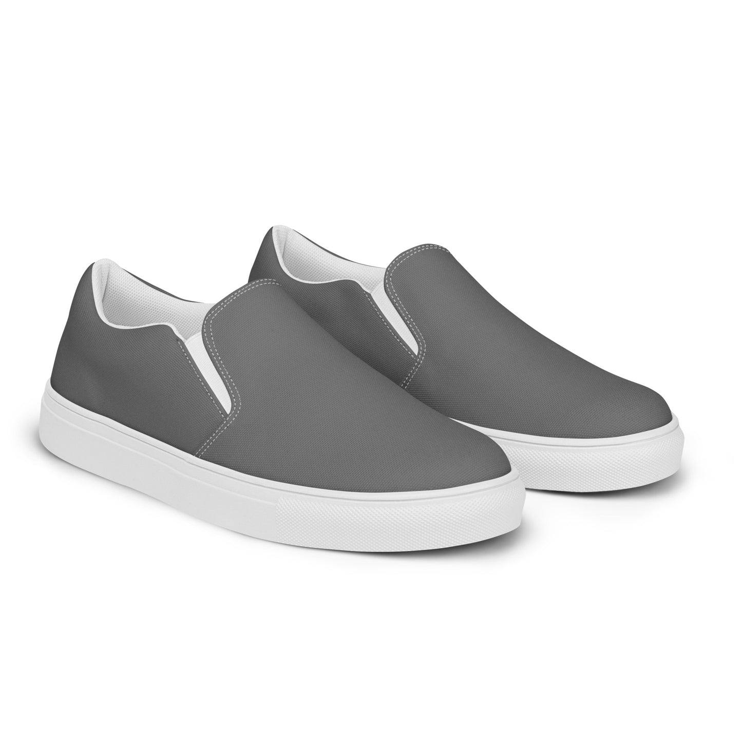 Women’s Grey Slip-on Canvas Shoes - Michelle Francisco