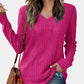 V-Neck Long Sleeve T-Shirt