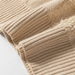 Checkered Round Neck Dropped Shoulder Sweater