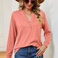 Notched Long Sleeve T-Shirt