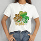 LUCKY VIBES Round Neck Short Sleeve T-Shirt