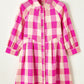 Plaid Button Up Long Sleeve Shirt Dress