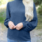 Full Size Mock Neck Long Sleeve T-Shirt