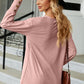 V-Neck Lantern Sleeve T-Shirt