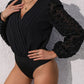 Surplice Long Sleeve Bodysuit