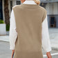 Side Slit V-Neck Sweater Vest