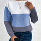 Color Block Boat Neck Sweater