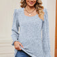 Square Neck Flounce Sleeve T-Shirt