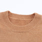 Color Block Round Neck Dropped Shoulder Sweater