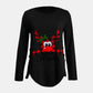 Full Size Reindeer Round Neck Long Sleeve T-Shirt