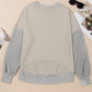 Contrast Round Neck Long Sleeve Sweatshirt