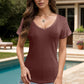 Full Size Scoop Neck Short Sleeve Top