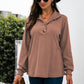 Half Button Long Sleeve T-Shirt