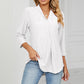 Eyelet Three-Quarter Sleeve Blouse