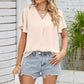 V-Neck Flutter Sleeve Blouse