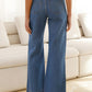 High Waist Bootcut Jeans with Pockets