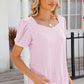Eyelet Puff Sleeve T-Shirt