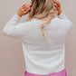 XOXO Round Neck Drop Shoulder Sweater