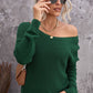 Crisscross Back Boat Neck Sweater