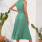 Swiss Dot Tie Neck Sleeveless Dress