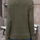 Ribbed V-Neck Long Sleeve T-Shirt