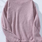 Pocketed Notched Long Sleeve Knit Top