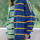 Striped Round Neck Long Sleeve Sweater