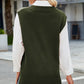 Side Slit V-Neck Sweater Vest